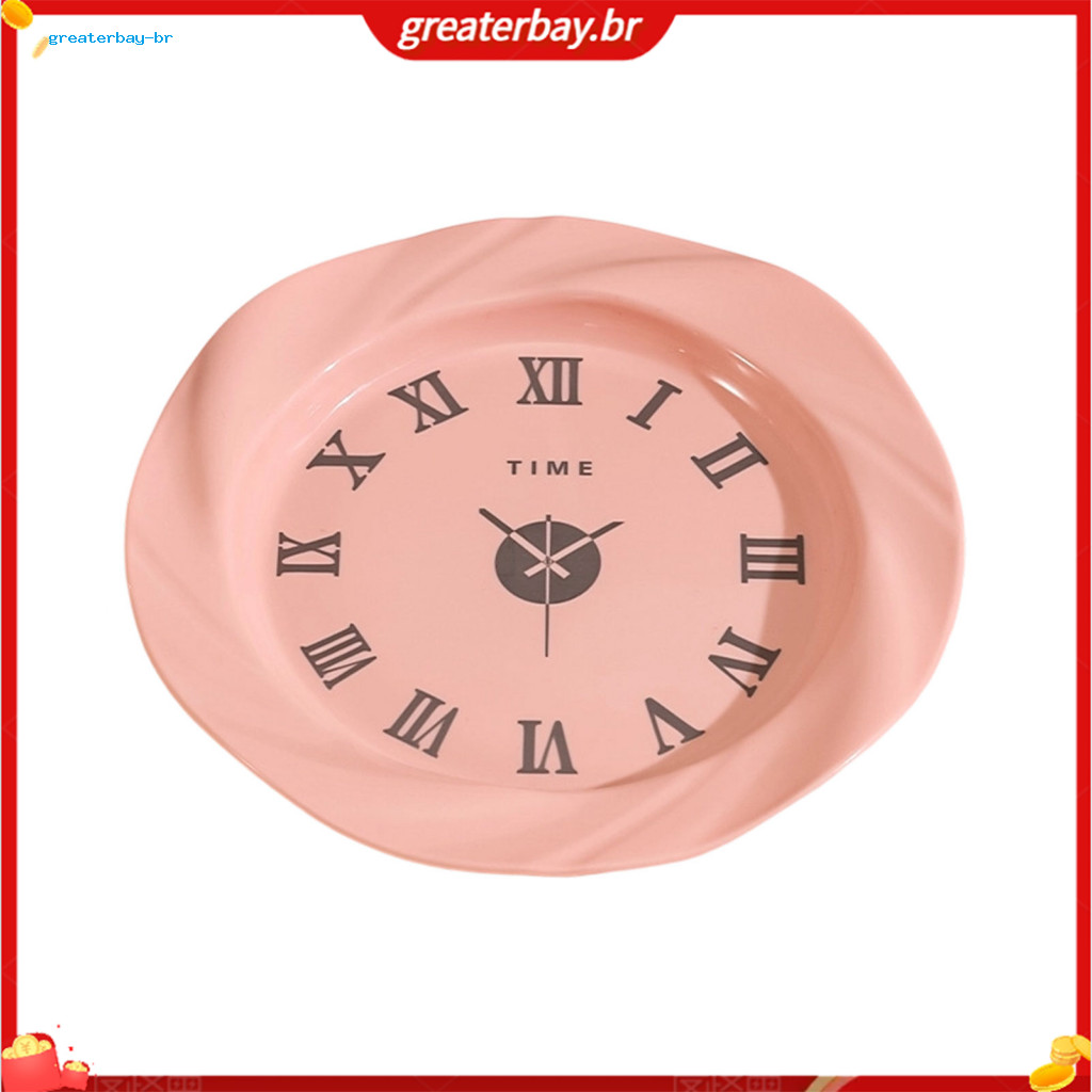 Round Small Serving Plate with Clock Pattern – Decorative Appetizer Dish for Snacks Fruits Veggies and Desserts Stylis