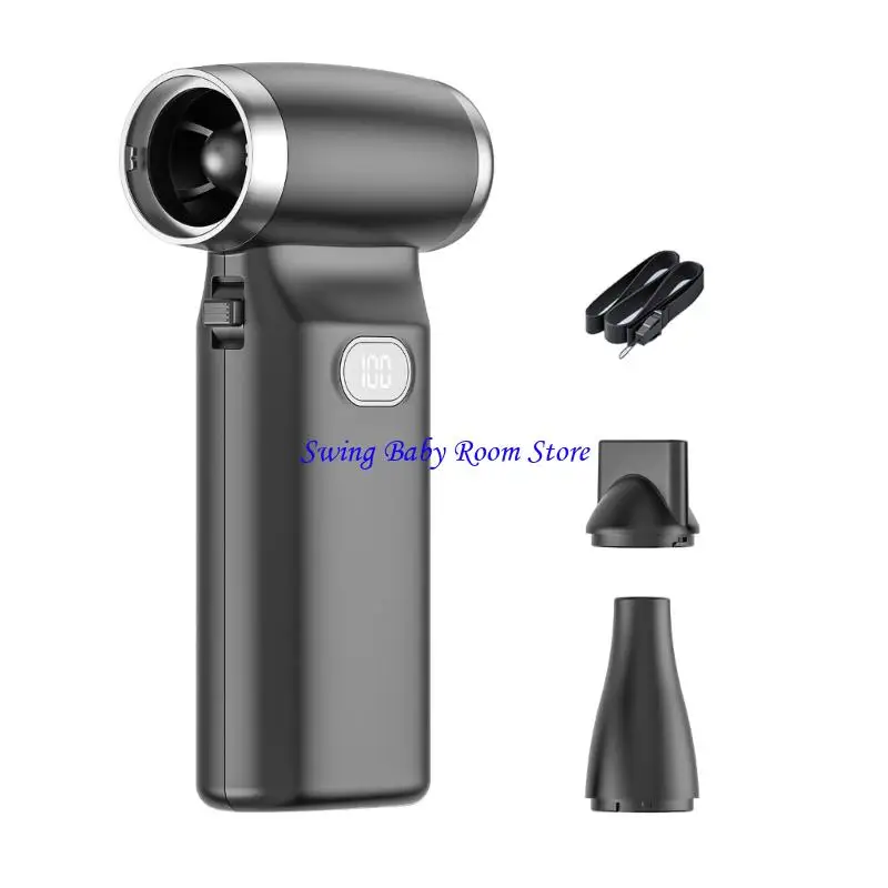 K1AD Turbocharged Electric Dust Blower Rechargeable Jet Air Duster with LCD Screen For Keyboards Use Car Cleaning Tool