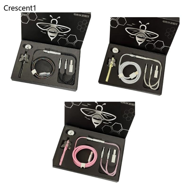 Crescent1 Kit Computador Para Teclado E USB C Split Link Capa Têxtil Comprimento Roteamento 1