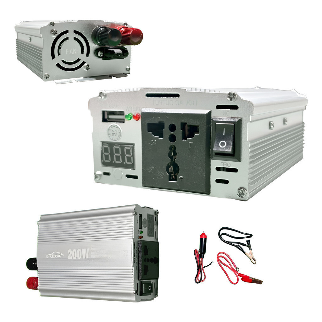 Inversor 12v Para 110v 200w Conversor Tensão Veicular