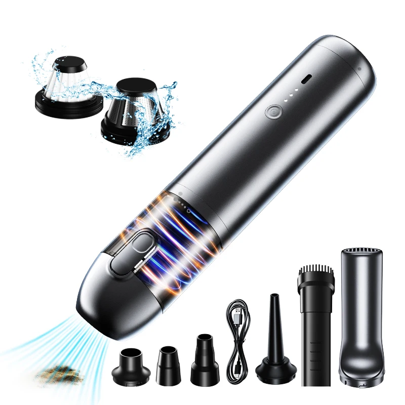 Car Vacuum Cordless Rechargeable,16kpa Powerful Wireless Handheld Vacuum,Portable Mini Hand Vacuum Cleaner