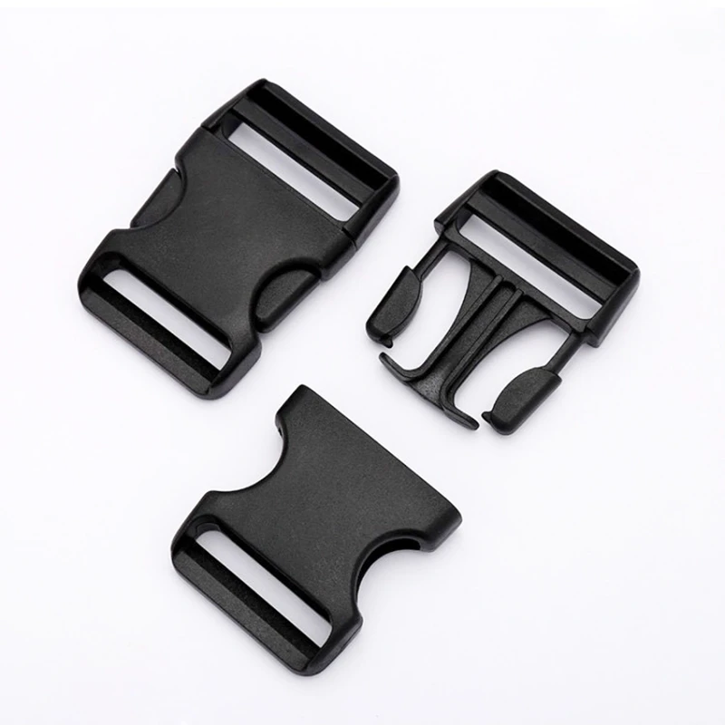 2/5/10Pcs Quick Side Release Buckles 25MM/38mm Adjustable Plastic Clips for Backpack Straps Black Paracord Parachute DIY Gear