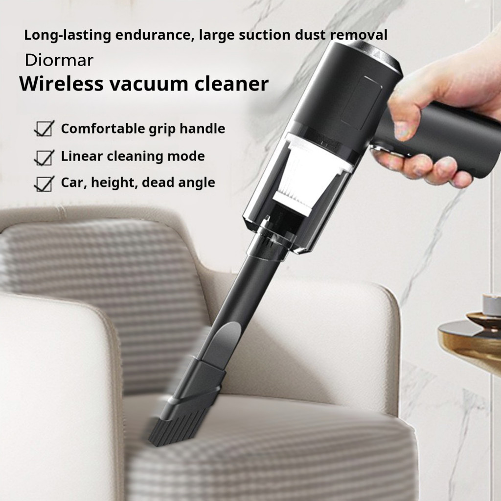 Lightweight Portable Vacuum Powerful Suction Car Cordless Cleaner with Strong Handheld Design Low Noise Operation for Ea
