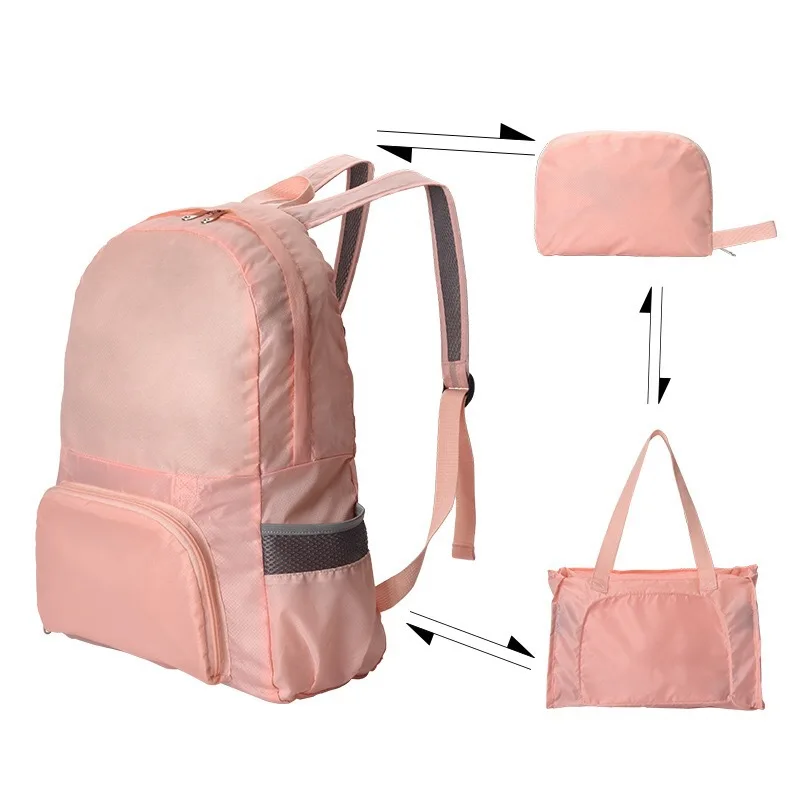 Travel Multifunctional Simple Women's Backpack School Bag Portable Backpack Lightweight Dual Purpose Foldable Backpack