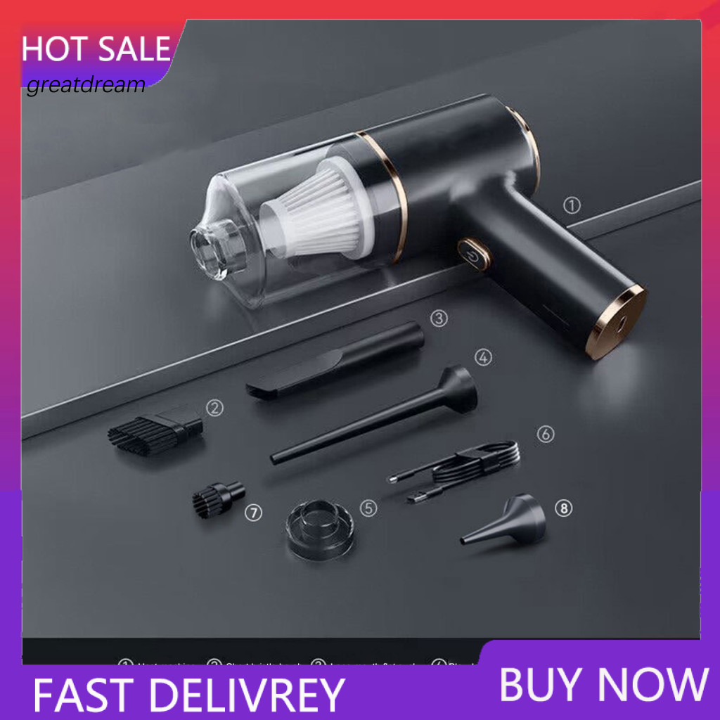 Portable Cordless Vacuum Rechargeable Handheld Cleaner 19000pa Strong Suction Lightweight Mini with for Home