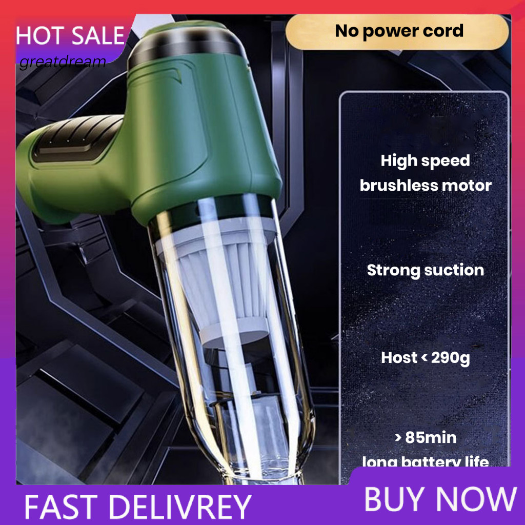 Mini Vacuum Cleaner Cordless Car Wireless 9000pa Strong Suction Portable Wet Dry Rechargeable Low Noise Handheld for