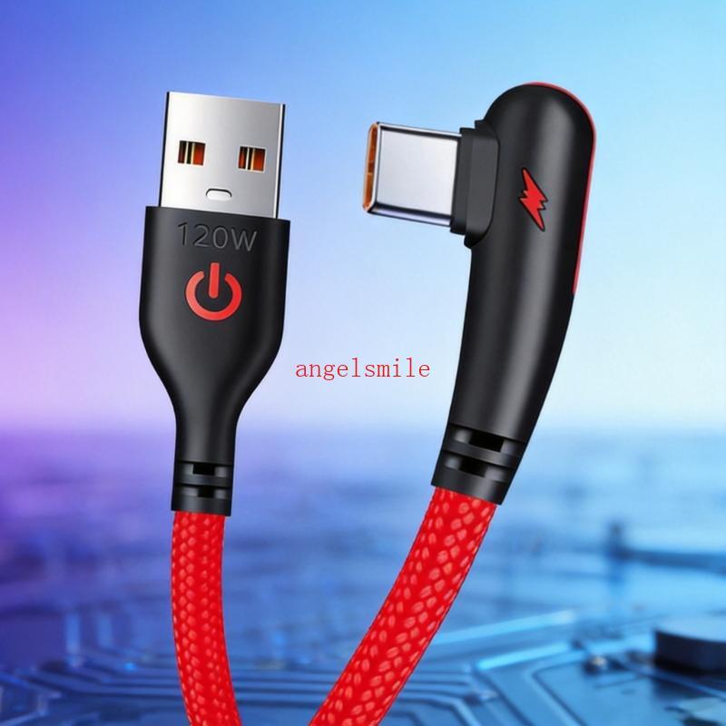 Ace Fast Speed 120W Trançado USB Para Cabo De Carregamento Tipo C Com Design De Tecelagem Telefones De Carga Super Rápid
