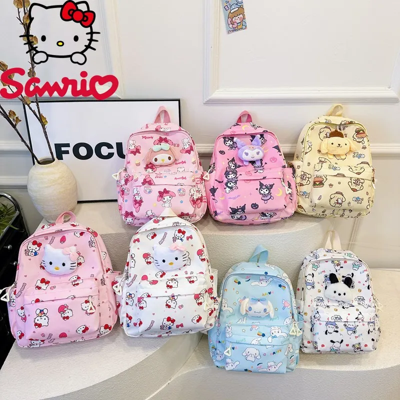  Hello Kitty Kuromi My Melody Cinnamoroll Lightweight Nylon Backpack Cute Cartoon Design Travel Casual Outings Polyester