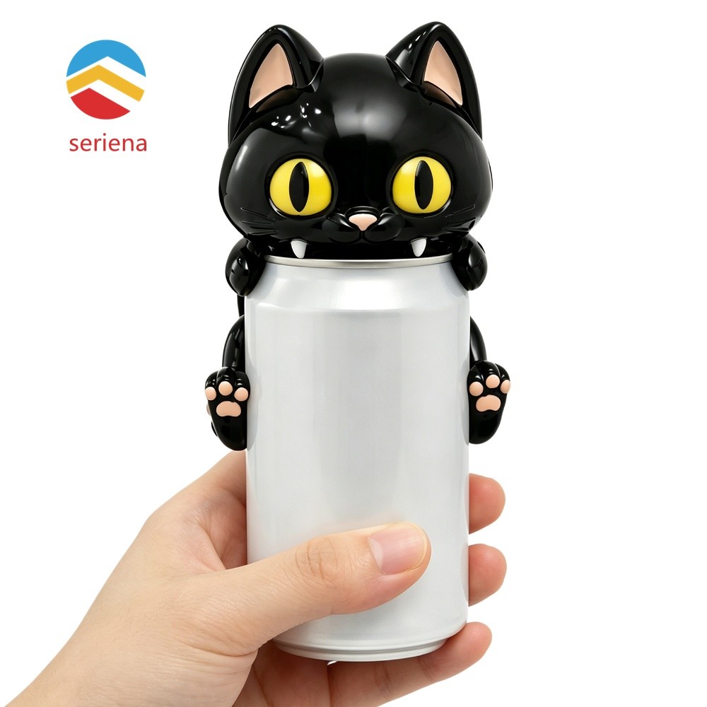 Gato Pode Cobrir Protetor De Tampa Contra Poeira De Silicone Para Latas De Bebidas De 375ml , Presente Com Design De Pat