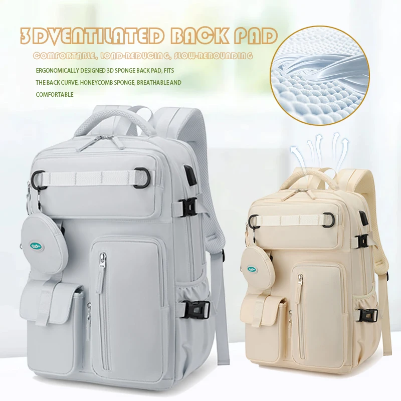 Travel Backpack for Women Expandable Weekender Hiking Laptop Backpack with USB Port Large Waterproof 40L Men's Backpack