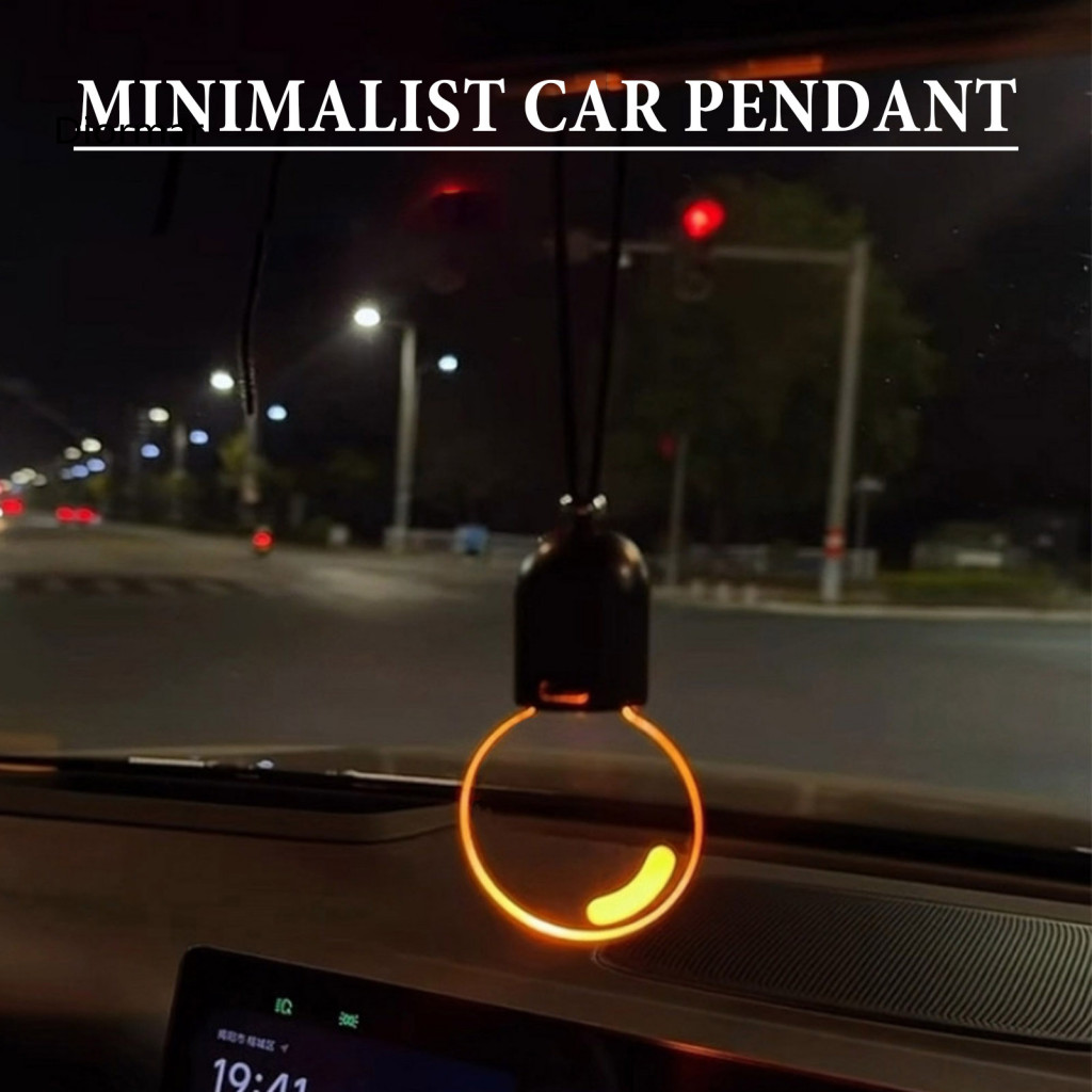 Car Pendant Gentle Mood Bulb Charm with Motion Sensor Light Rechargeable Retro Rearview Mirror Hanging Decoration Warm G