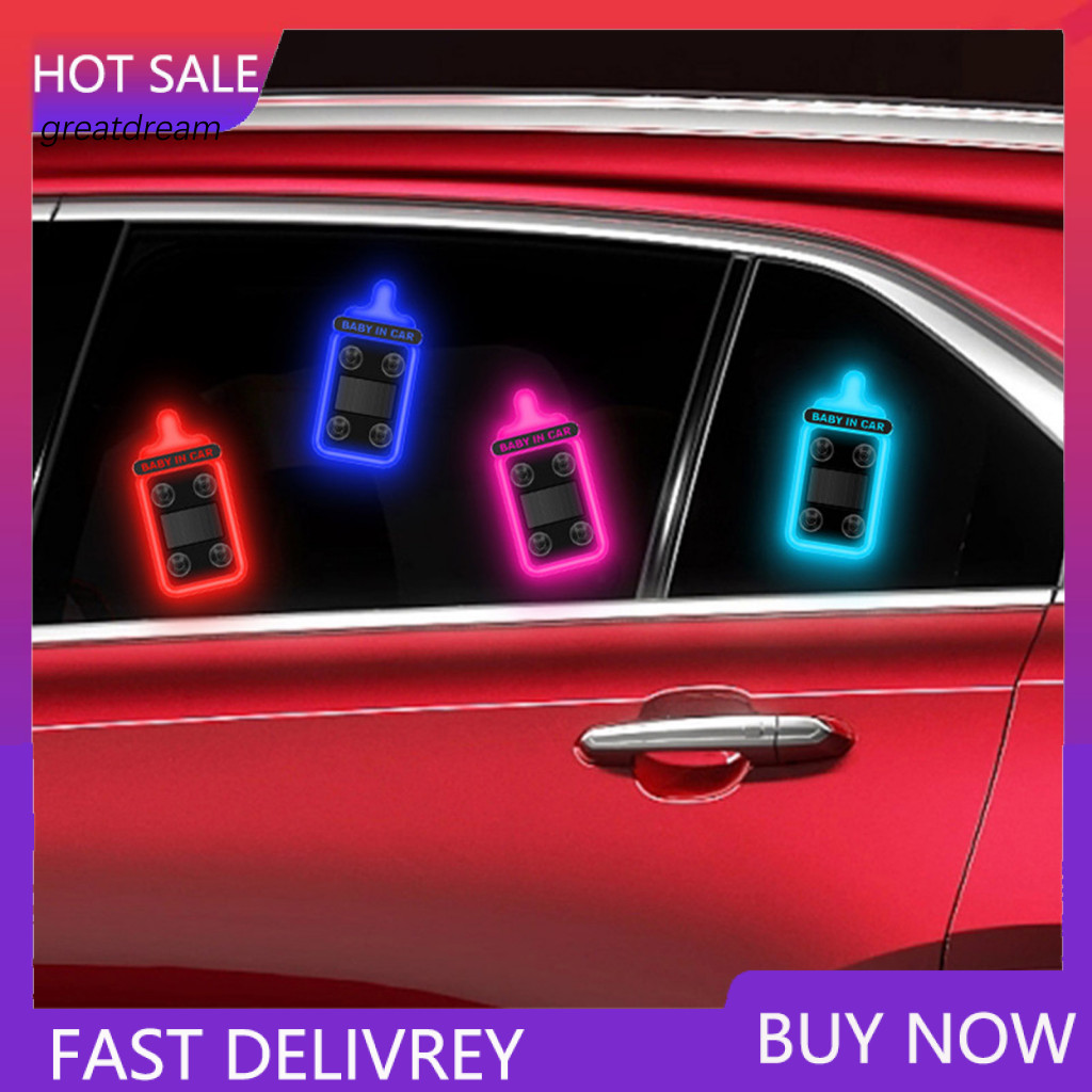 Car Solar Ambient Light Mood Bottle Shape Safety for Baby Wireless Neon Led Decorative Lamp with Suction Cup for Triangl
