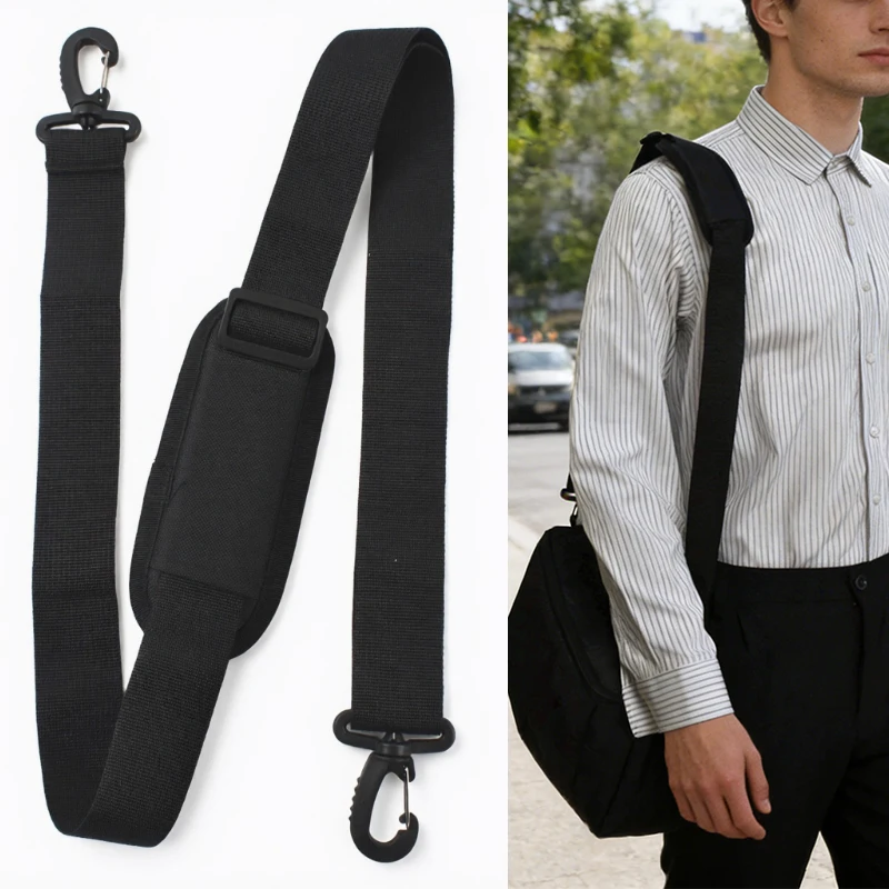 1/2/5Pcs 90-160cm Adjustable Shoulder Strap Replacement for Travel Luggage Crossbody Bag Backpack Nylon Webbing with Metal Hooks