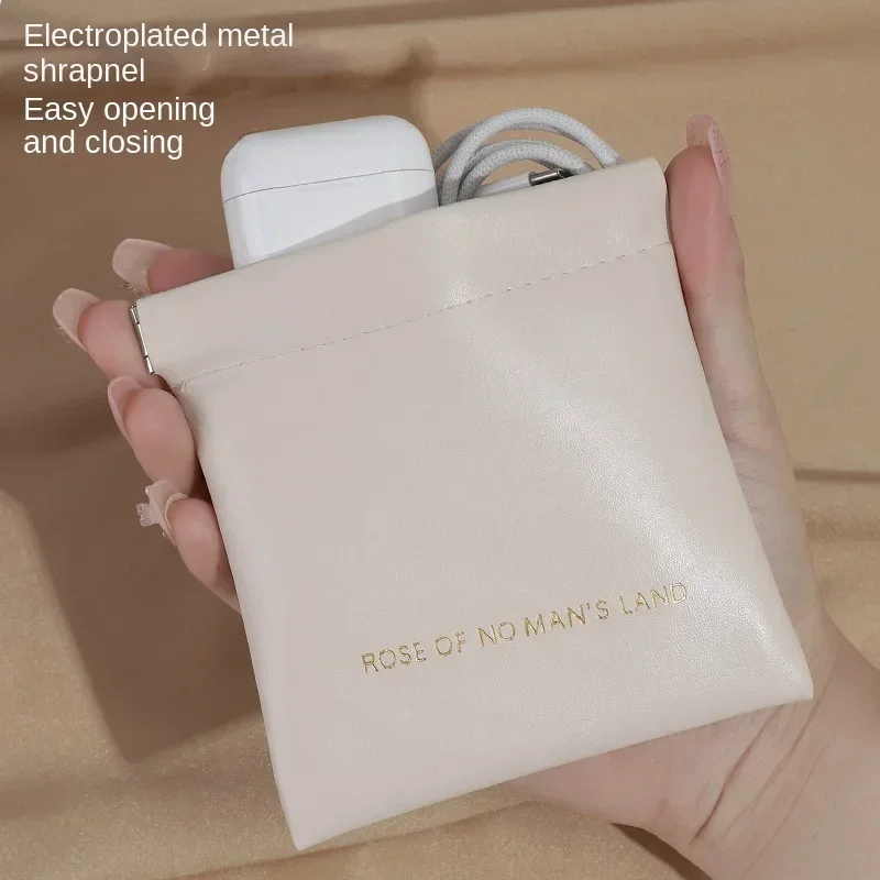 2025 Candy Color PU Organizer Bag - Multi-Functional for Cosmetics Cards Coins, Minimalist Compact Travel Accessory Захоўваць
