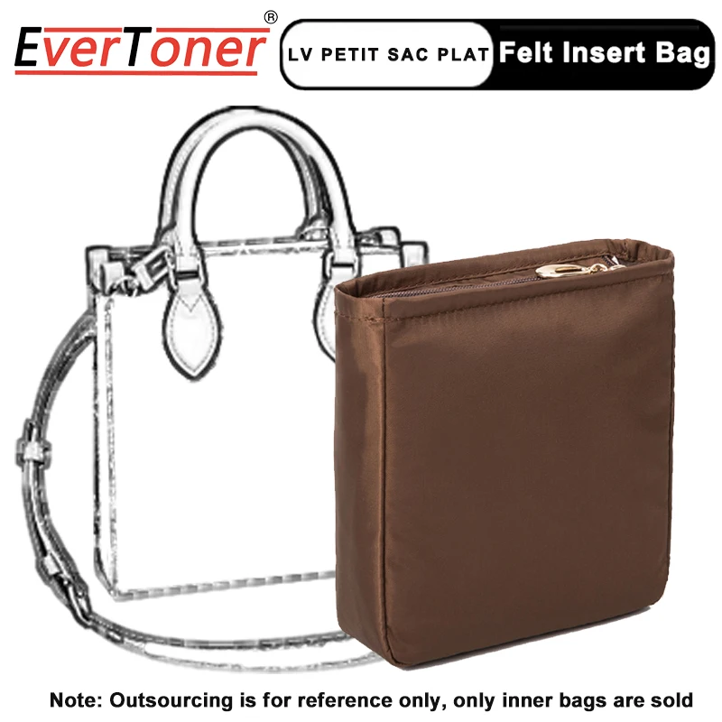 EverToner For PETIT SAC PLAT BB Nylon Insert Bag Travel Inner Purse Portable Cosmetic Bags Storage Tote Makeup Organizer