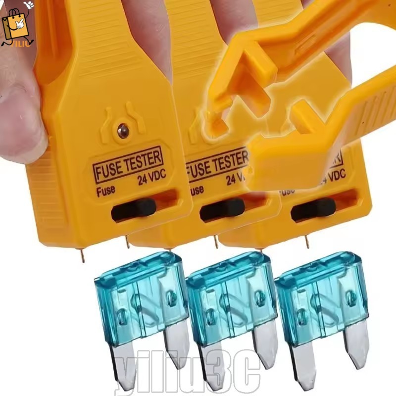 [Prim] Testador De Fusível Automotivo 1/2/3 Unidades-Luz Indicadora LED-Universal DC24V-Ferramenta De Teste E Pull-out D