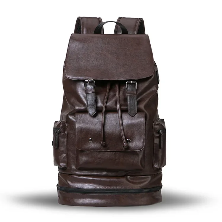 Backpack Men's Bag New Men's Outdoor Travel Bag Fashion Backpack Usb Extended Shoe Space Leather School Bag Fashion Travel