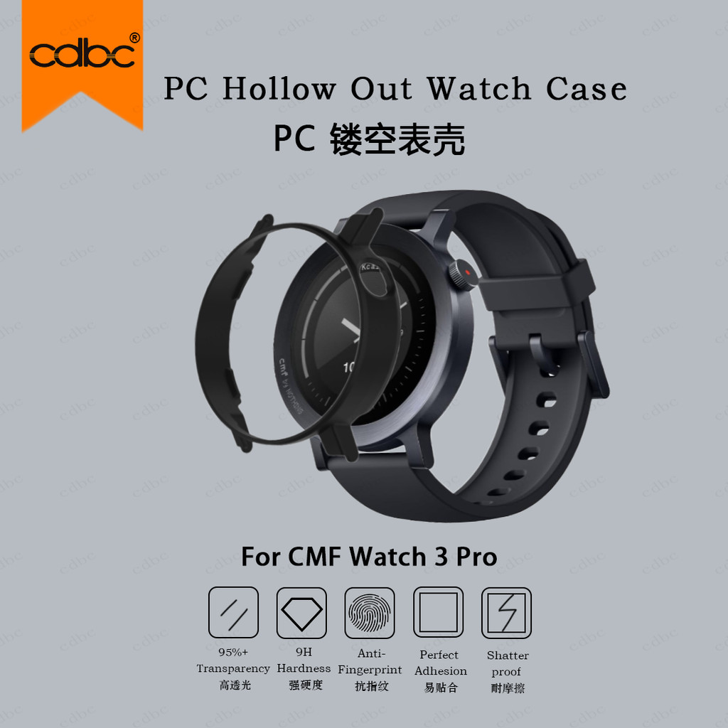 cdbc Hollow Armor Watch Case Para CMF 3Pro Pro2 , Meio Pacote PC Hard Shell , Molde Preciso , Anti-Riscos Anticolisão ,