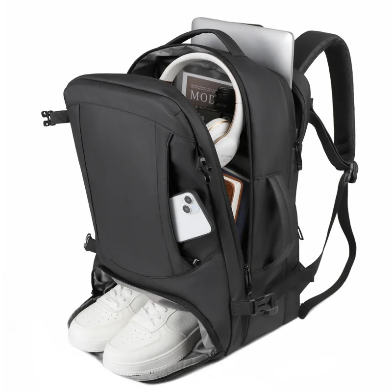 Travel Laptop Backpack USB Charge Shoe Compartment Large Capacity Computer Rucksack Men Women College Student Shoulder Bag
