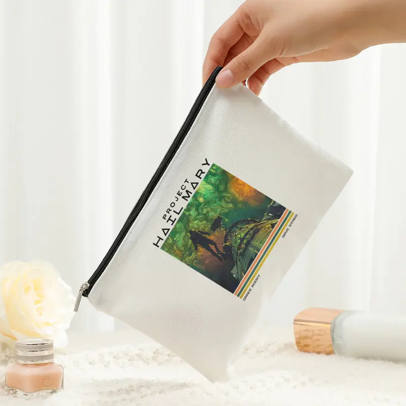 Project Hail Mary Space Travel Cosmetic Bag - Lightweight Foldable Makeup Bag with Secure Zipper Sci-Fi Book Lover Gifts