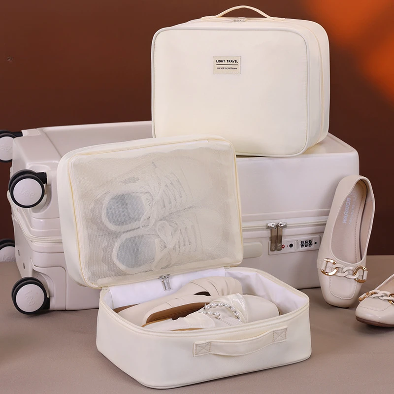 Light Luxury Multi-Purpose Cube-Type Travel Polyester Double-Layer Large Shoe Storage Bag Travel Portable Can Be Set Suitcase