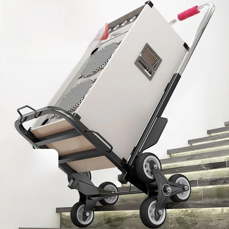 Portable Stair Climbing Hand-Pulled Cargo Cart Foldable Heavy Duty Shopping Cart for Moving And Climbing Stairs Home Use