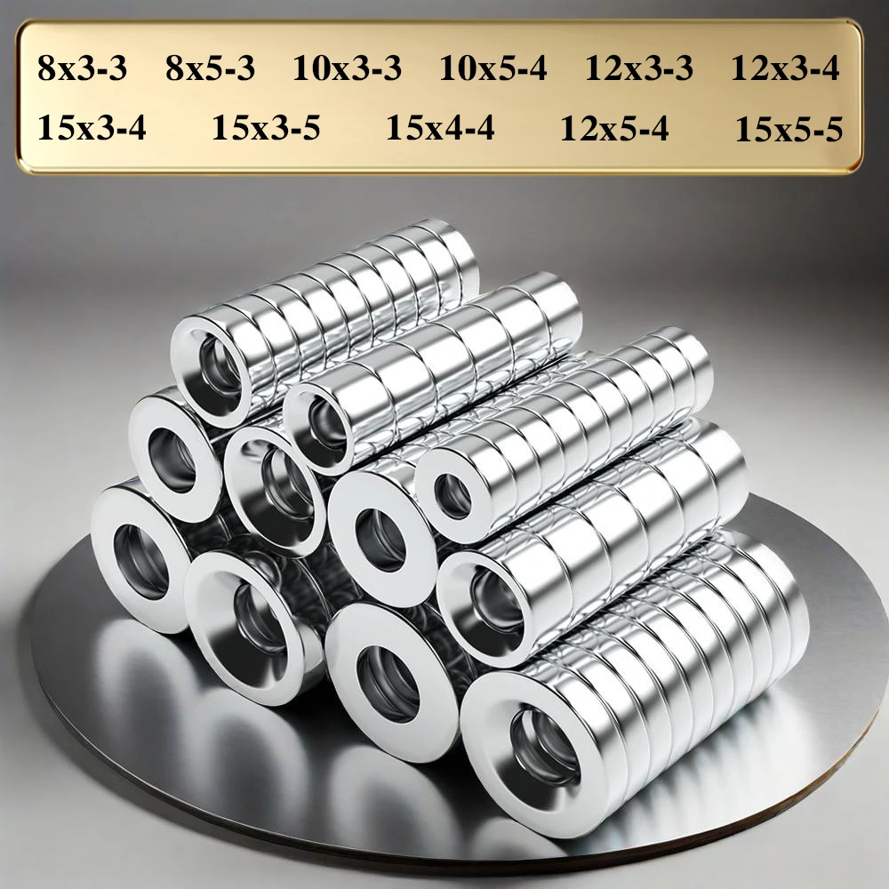 Powerful with holes Neodymium Magnet N35 NdfeB Permanent Magnetic imanes Round Super Strong Fridge Magnets DIY  12x3-3mm 10x3-3