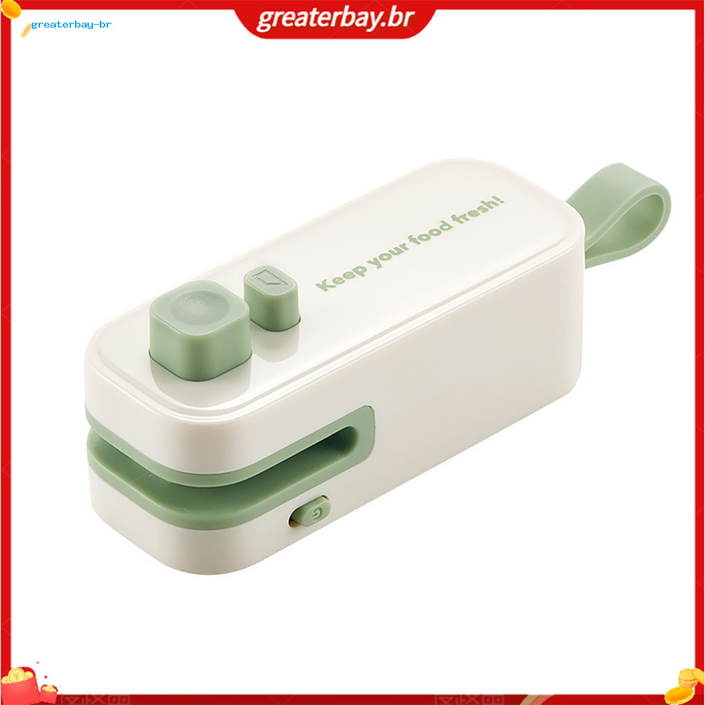 2-in-1 Mini Bag Sealer with Cutter Portable Handheld Heat Sealing Machine Magnetic Back Moisture-proof Snack for Kitchen