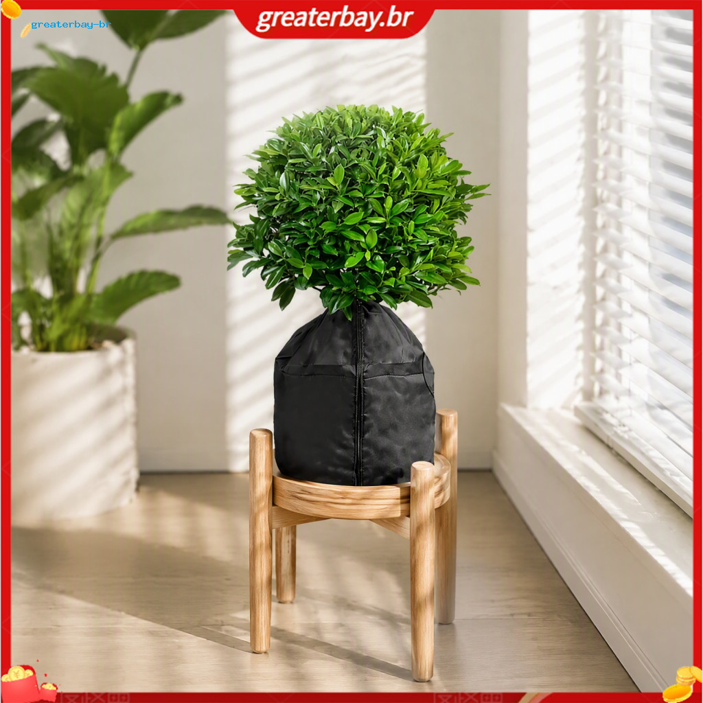 Planter Insulation Cover with Zipper Winter Protection Bag for Outdoor Potted Plants Drawstring Flower Pot Wrap for Fros