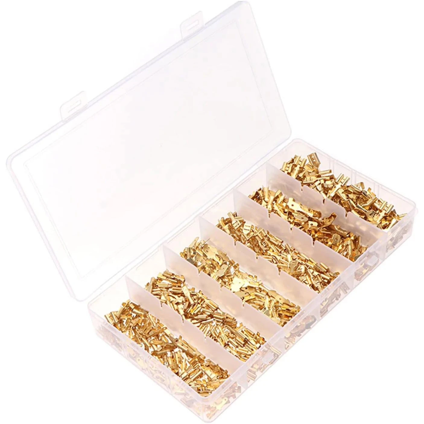 600PCS 2.8/4.8/6.3mm Male Female Spade Connectors Assorted Insulated Electrical Connectors Wire Terminals Crimp with Storage Box