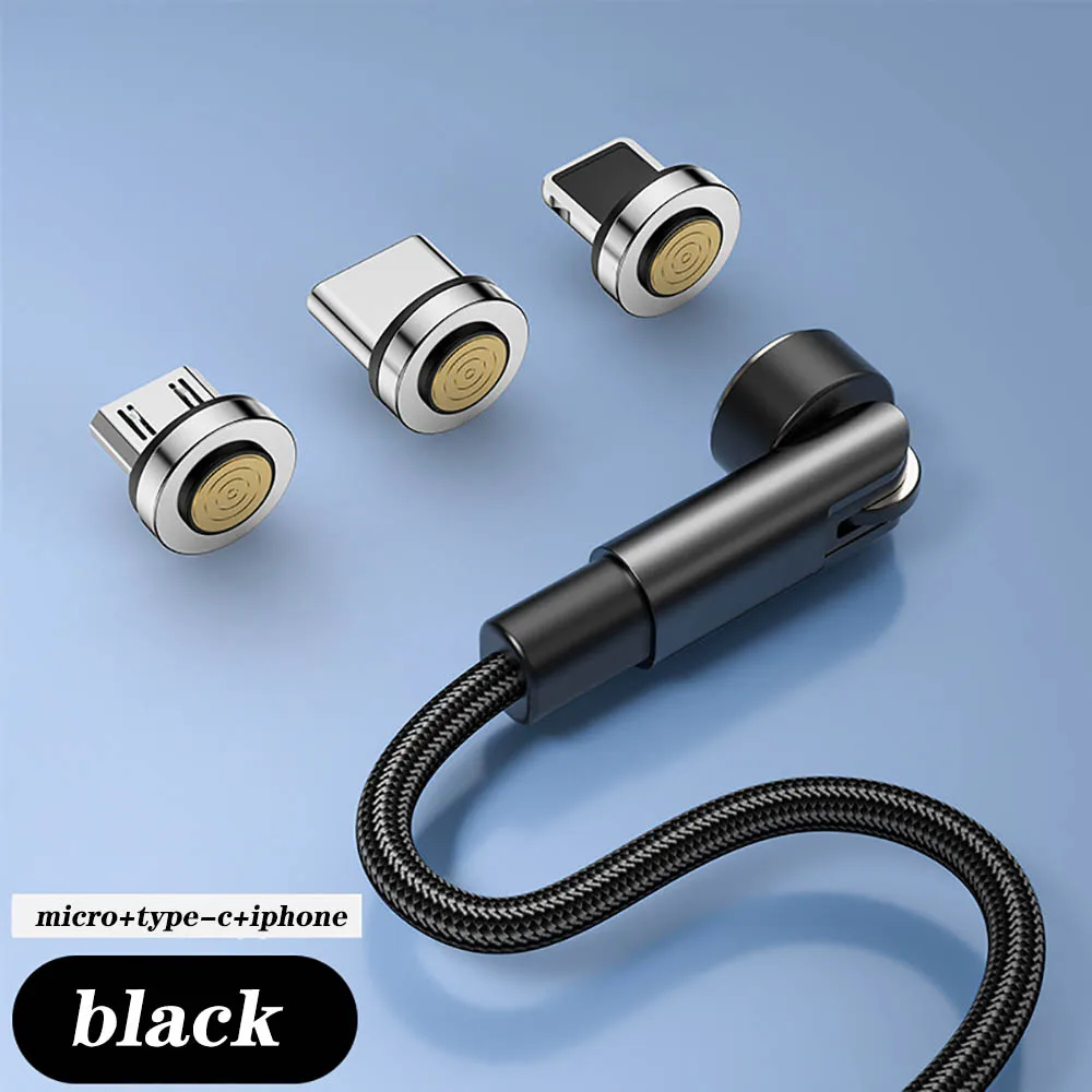 100W Magnetic Type C Cable For Samsung S21 Huawei P30 Magnet Fast Charging Charger Wire for iPhone Xiaomi Micro USB Data Cord