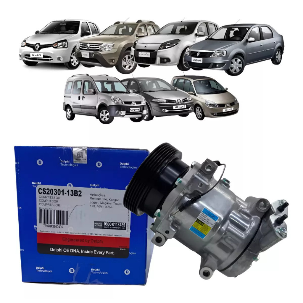 Compressor De Ar Sandero / Clio / Logan / Duster ORIGINAL DELPHI *
