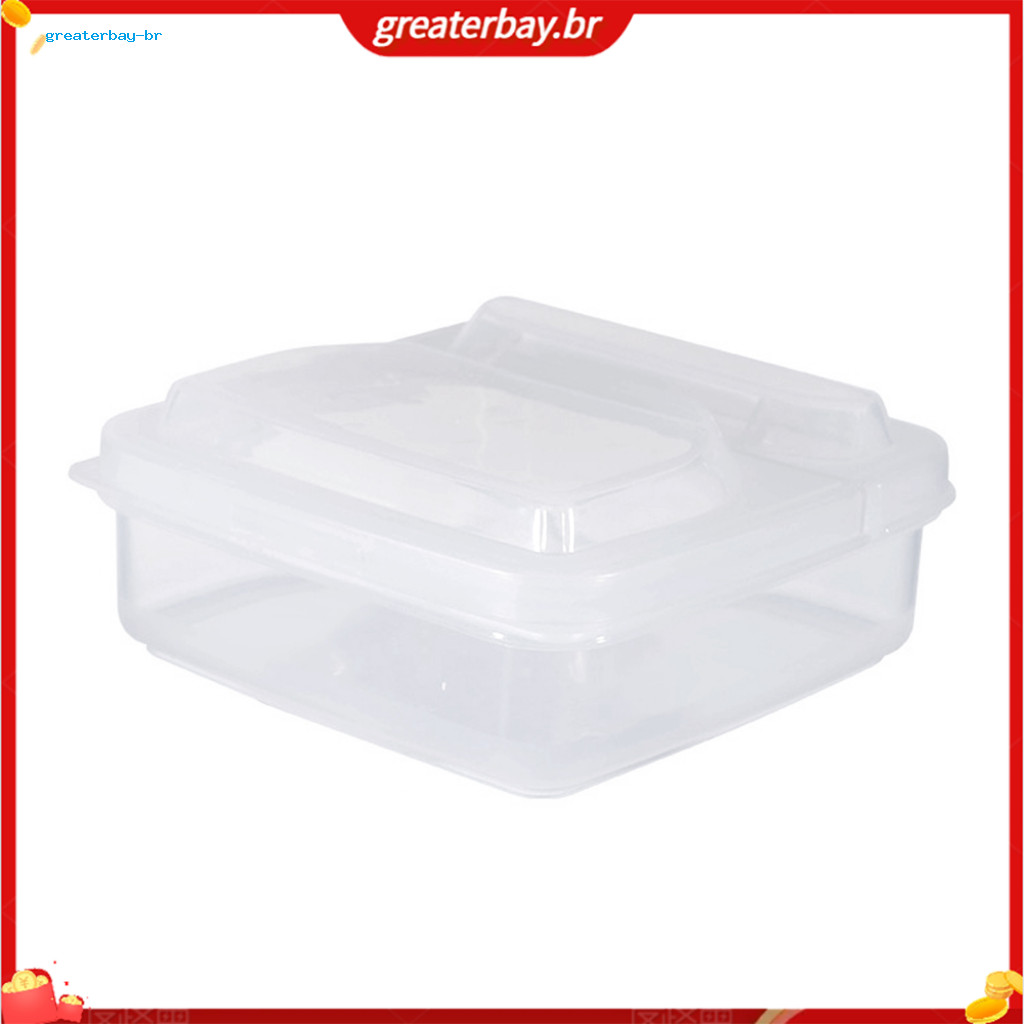 Flip-top Butter Cheese Storage Container with Silicone Seal – Square Plastic Box Space-saving Fresh-keeping Organizer