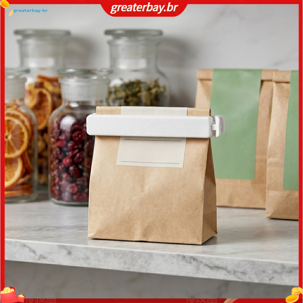 5pcs Reusable Food Bag Sealing Clips with Silicone Airtight Seal – Kitchen Storage Organizer for Chips Snacks Tea Leav