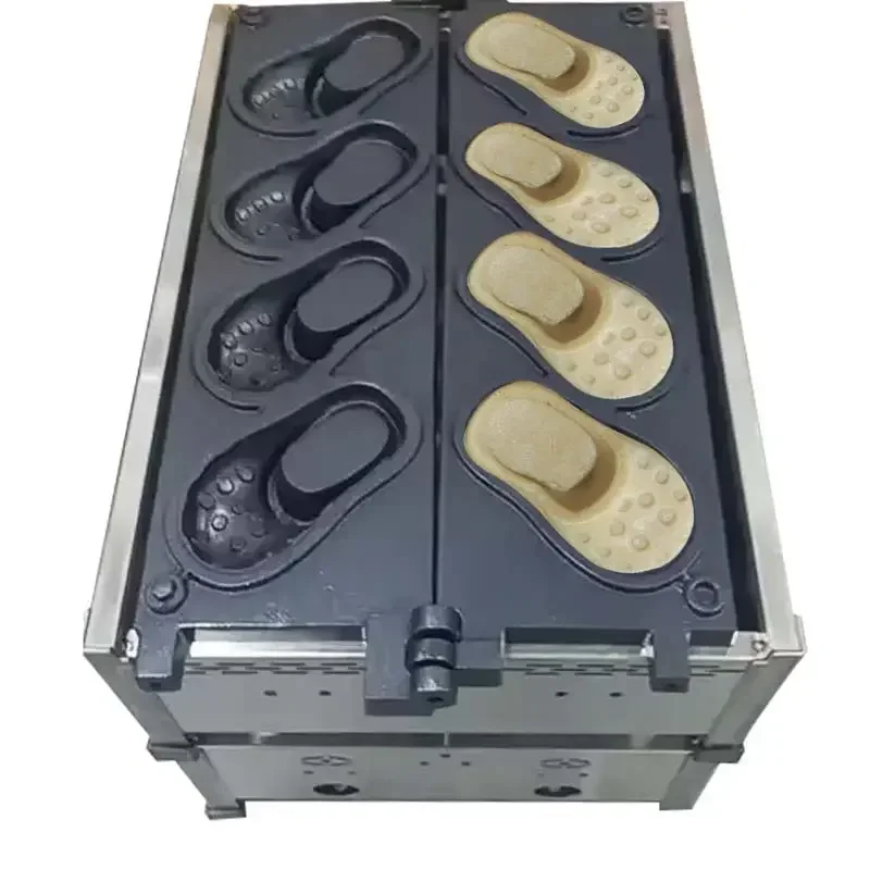 Heavy-Duty Commercial Electric Gas Waffle Maker Machine Nonstick Stainless Steel for Home Use Popular Retail New Shoes 220v