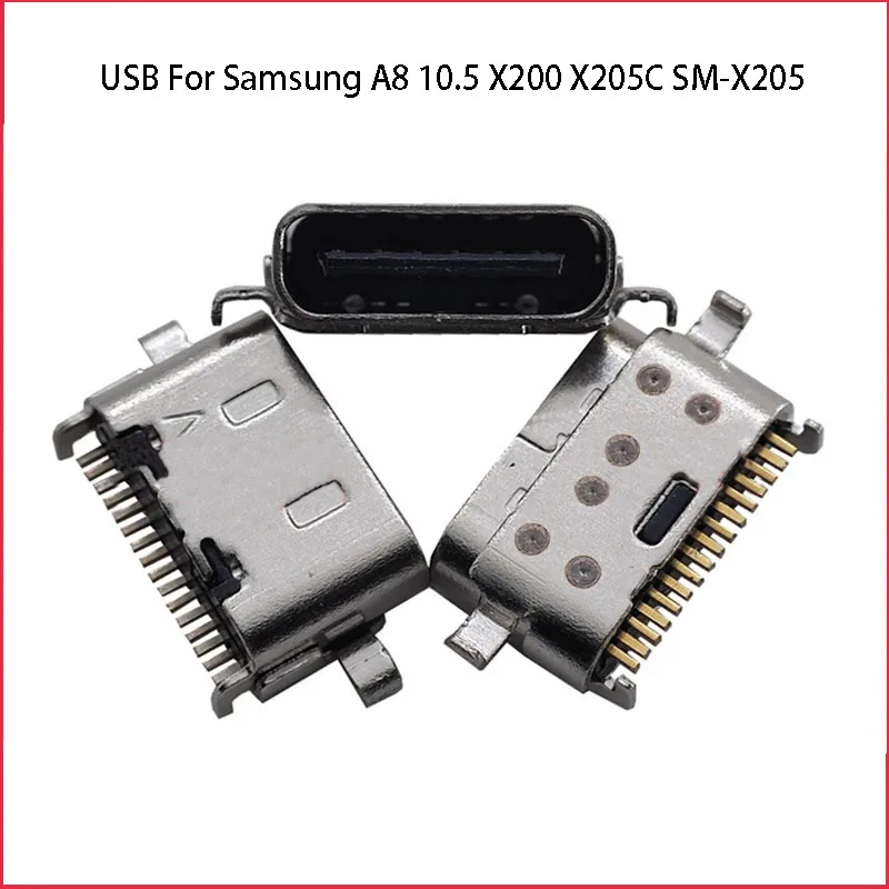 1pc For Samsung A8 10.5 X200 X205C SM-X205 Tablet Rear Plug Charging Port Tablet USB Built-in Interface Data Cable Female Socket