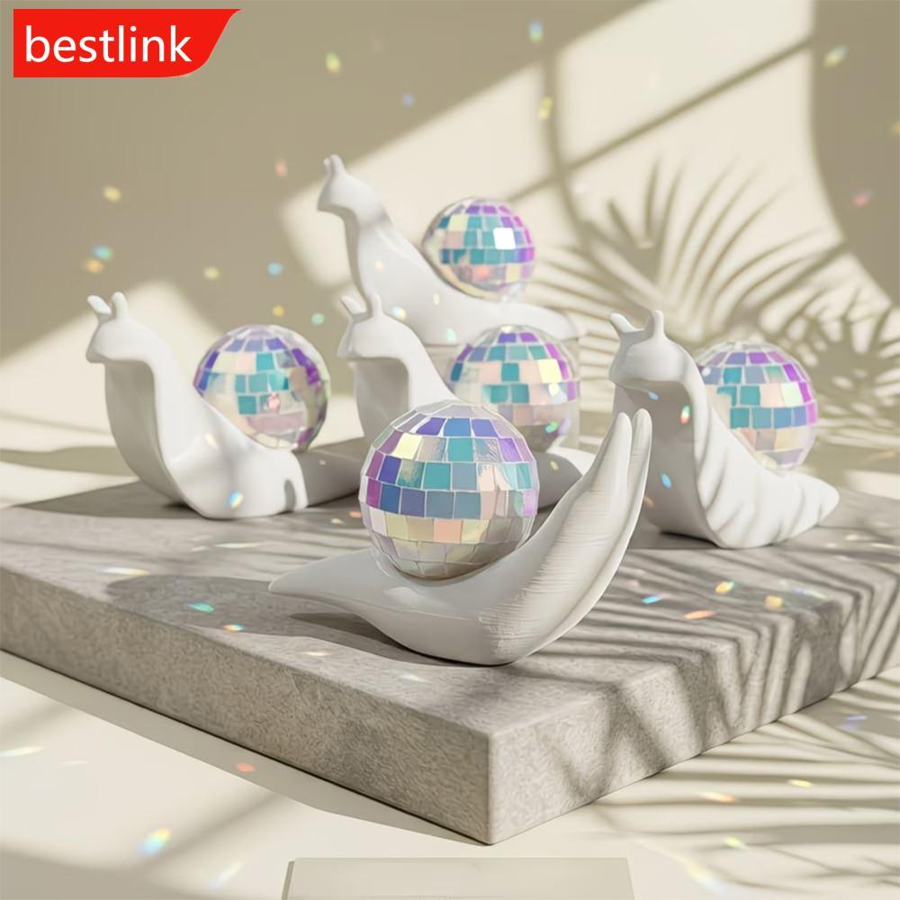 BESTLINK 2 Pcs Retro Disco Caracol Sunshine Catcher Light Spot Refrator Janela Interior Desktop Decoração De Casa E2L6