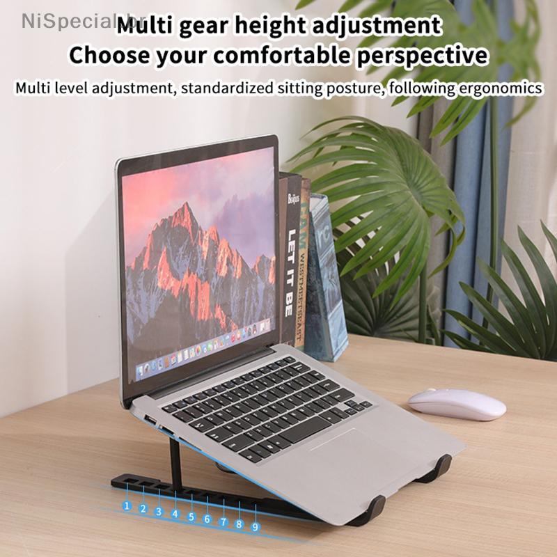[Nis] Suporte De Base Para Refrigerador De Laptop Dobrável Almofada De Resfriamento Radiador Portátil Braet Aumentar Ra