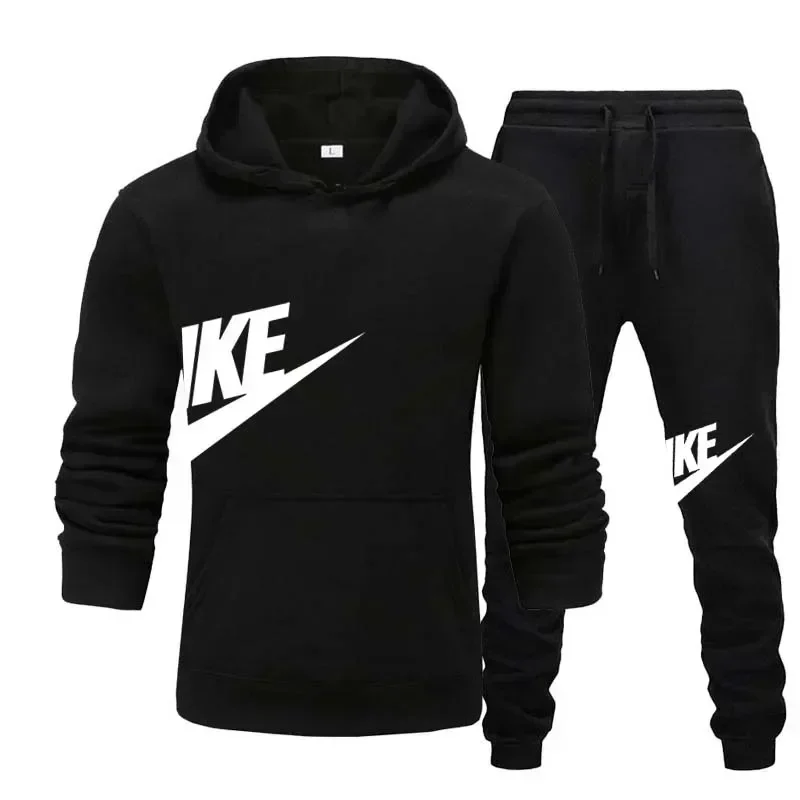 2025 Spring Brand Men Hoodies Sweatshirt+sweatpants Suit Autumn Winter Warm Tracksuit Sets Men's Hooded Outwear