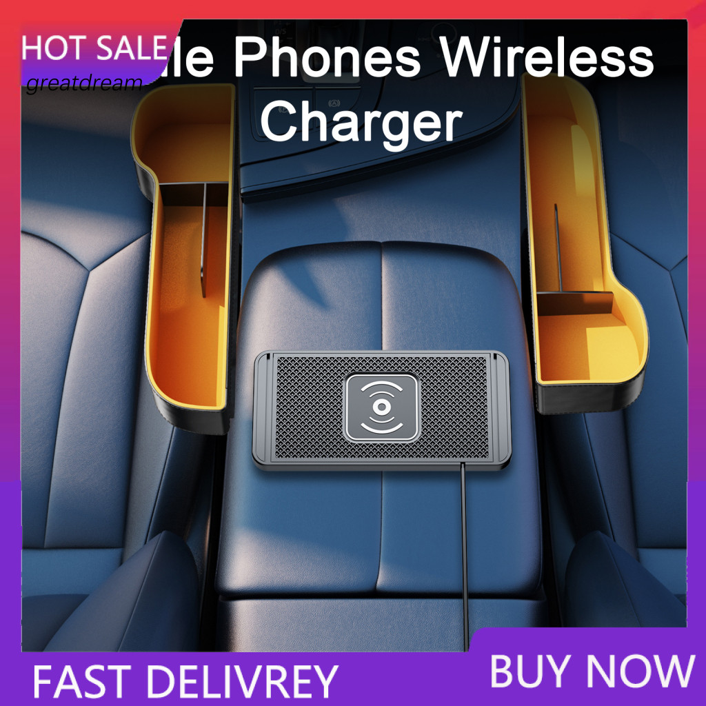 Car Wireless Charger Qi Non-slip Pad Fast Charging Qi-certified Phone Holder Wide Compatibility Overheating Protection f
