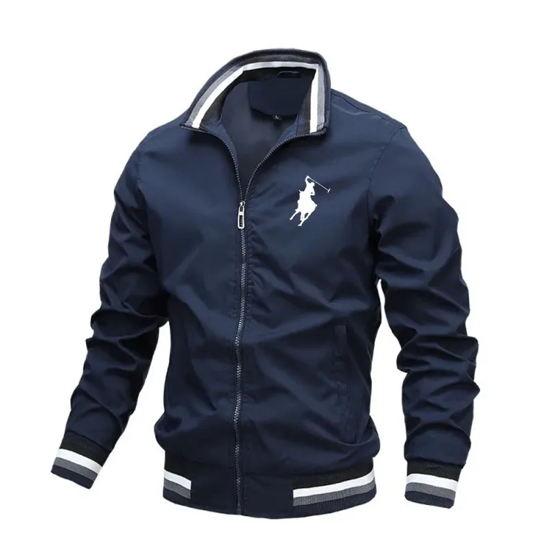 Men's outdoor top jacket 2026 high-quality fashionable casual pattern printed windproof, rainproof, hiking, fishing