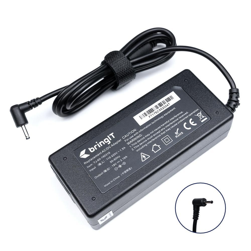 Fonte para Notebook compatível com Acer Aspire A315-34-C6ZS 19V 3.16A 60W