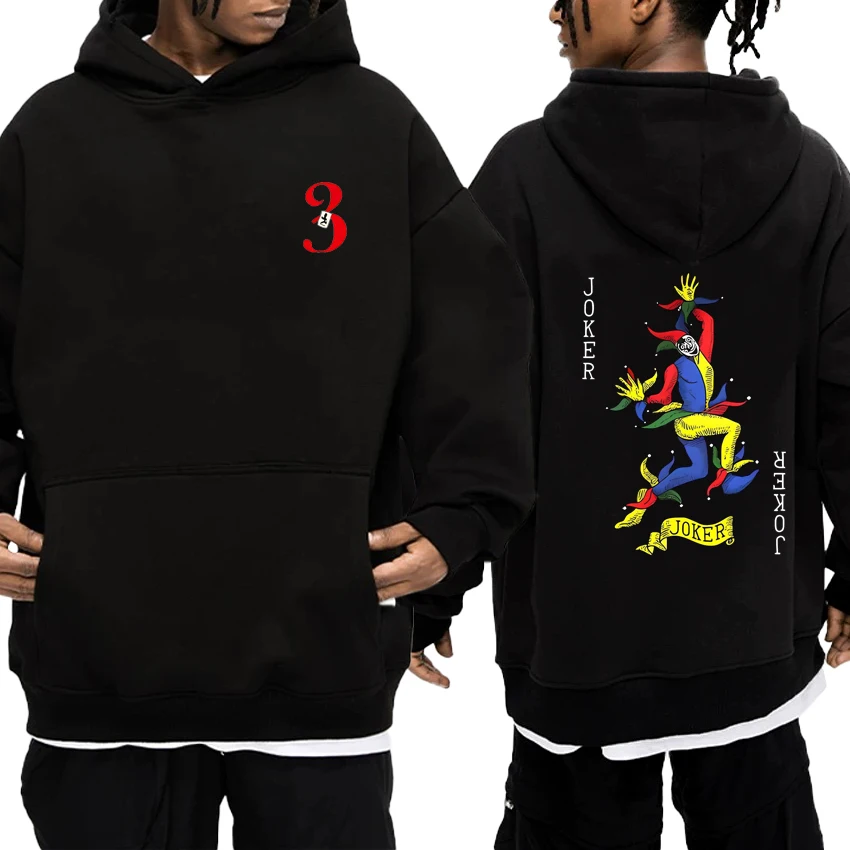 Harajuku Cartoon Alice in Borderland Joker Double Sided print Hoodie Autumn Winter Men women Fleece Sweatshirt Unisex pullover