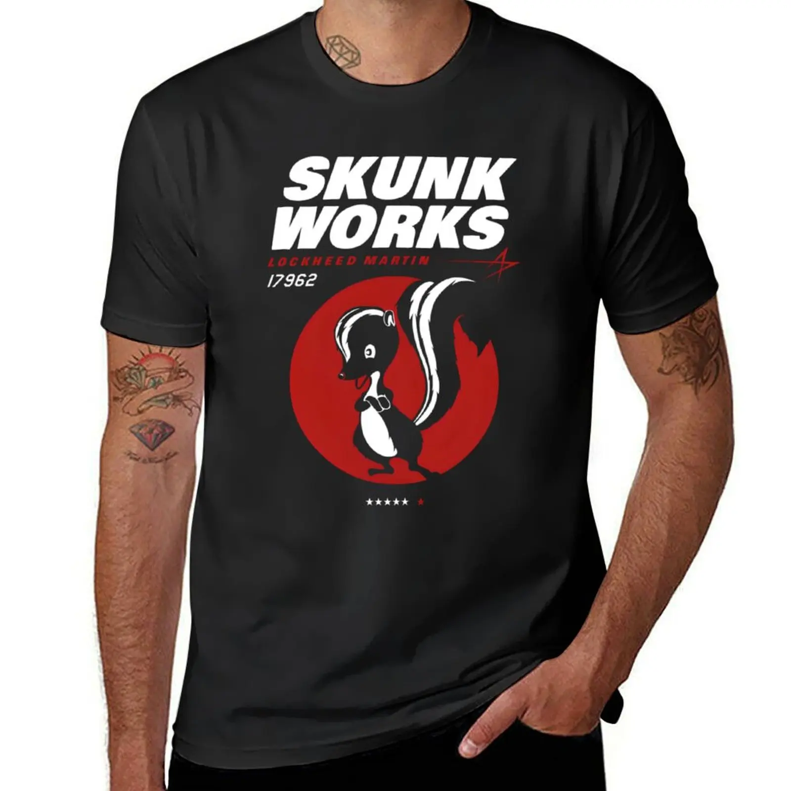 Lockheed Skunk Works - Skunk Works T-Shirt summer top quick drying oversizeds sweat t shirts for men graphic