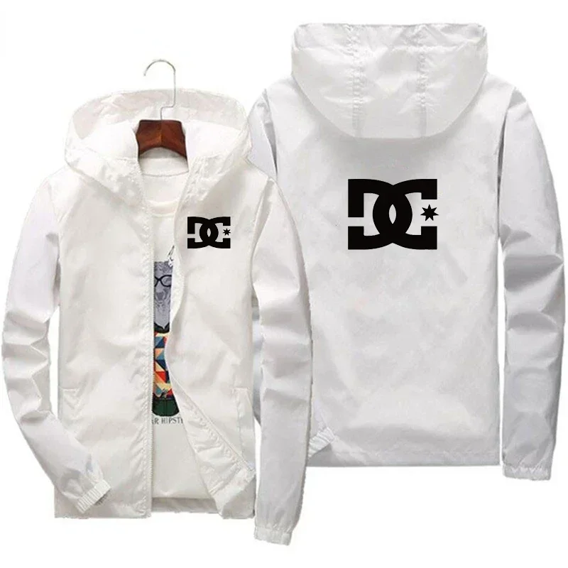 Men's Hooded Jacket; Sports Leisure Zipper Windbreaker; Lightweight Breathable Trench Coat; Spring and Autumn Printed Jacket.