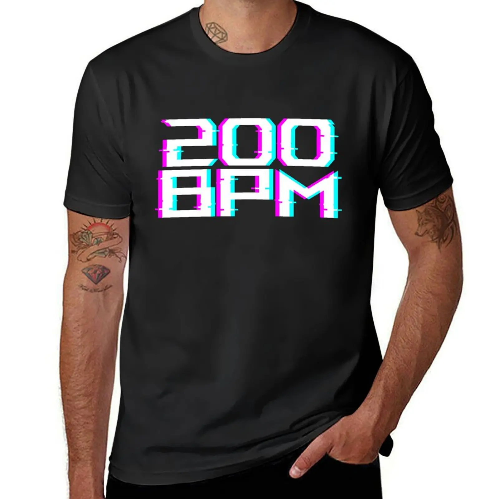 Uptempo 200 bpm T-Shirt customizeds customs design your own black t shirts for men