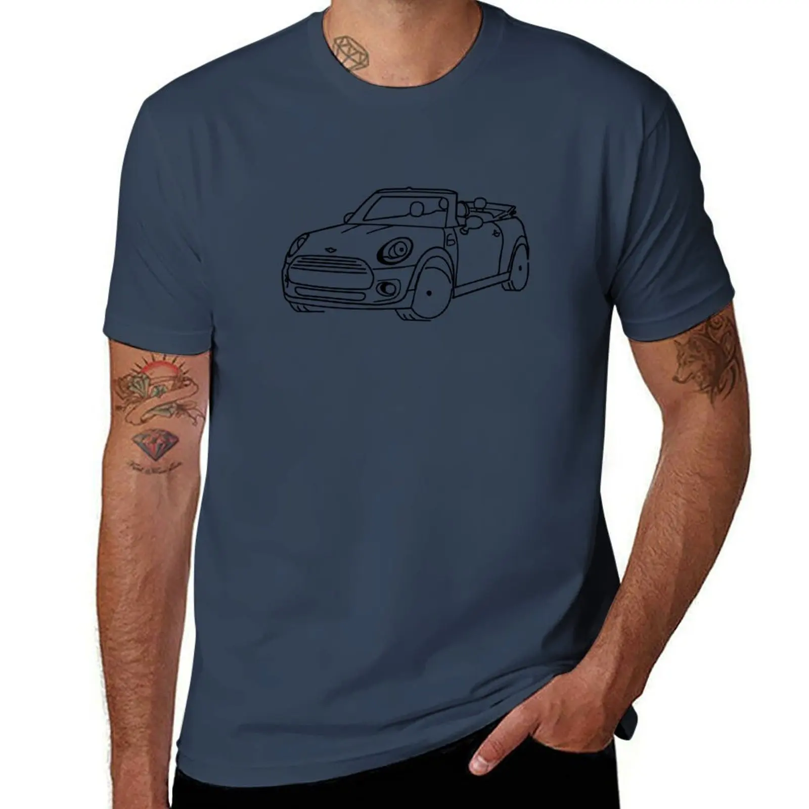 Black Mini Convertible Cooper T-Shirt Soft Casual Short Sleeve Cotton Tee