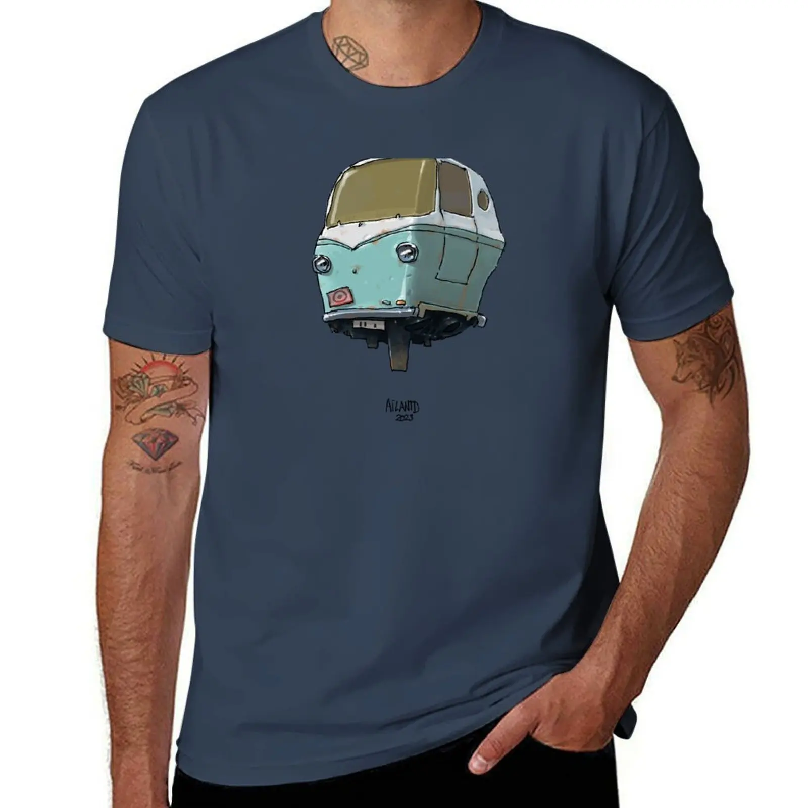 Flying car retro series - Wolgo Mini Van T-Shirt Running Performance Short Sleeve Tee