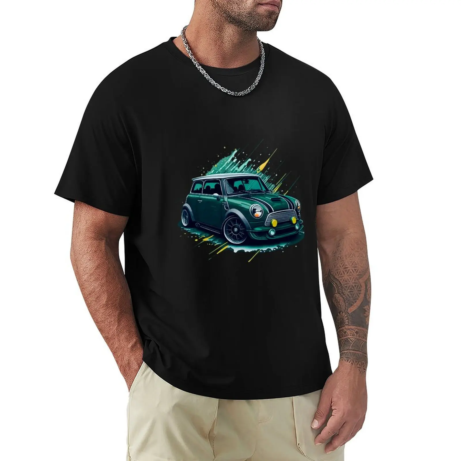 Cooper English Car Mini T-Shirt Basic Plain Tee for Spring and Summer