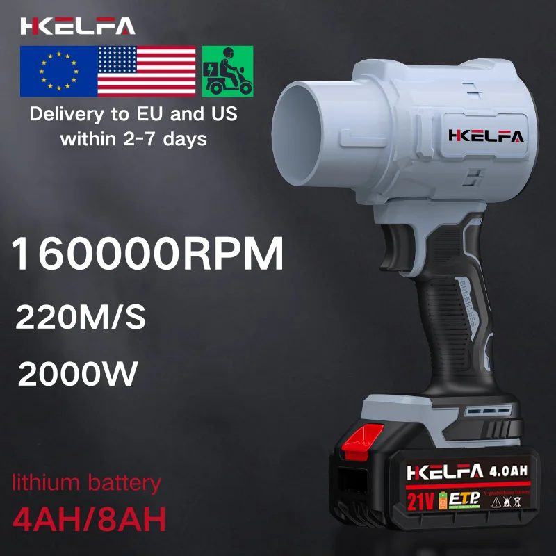 2000W Electric Turbo Blowers 220M/S  Powerful air blower Cordless Electric Air Blower Jet Fan  Car Dryer Dust Removal Tool